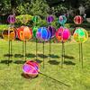 Rainbow Effect Windmill Glitter Stripe Reflective Pinwheels Rainbow Wind  Kindergarten Outdoor
