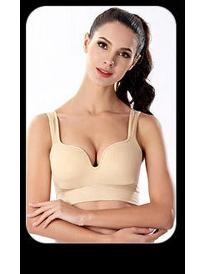 Shockproof Wirefree Cross Back Sports Bra for Running & Yoga