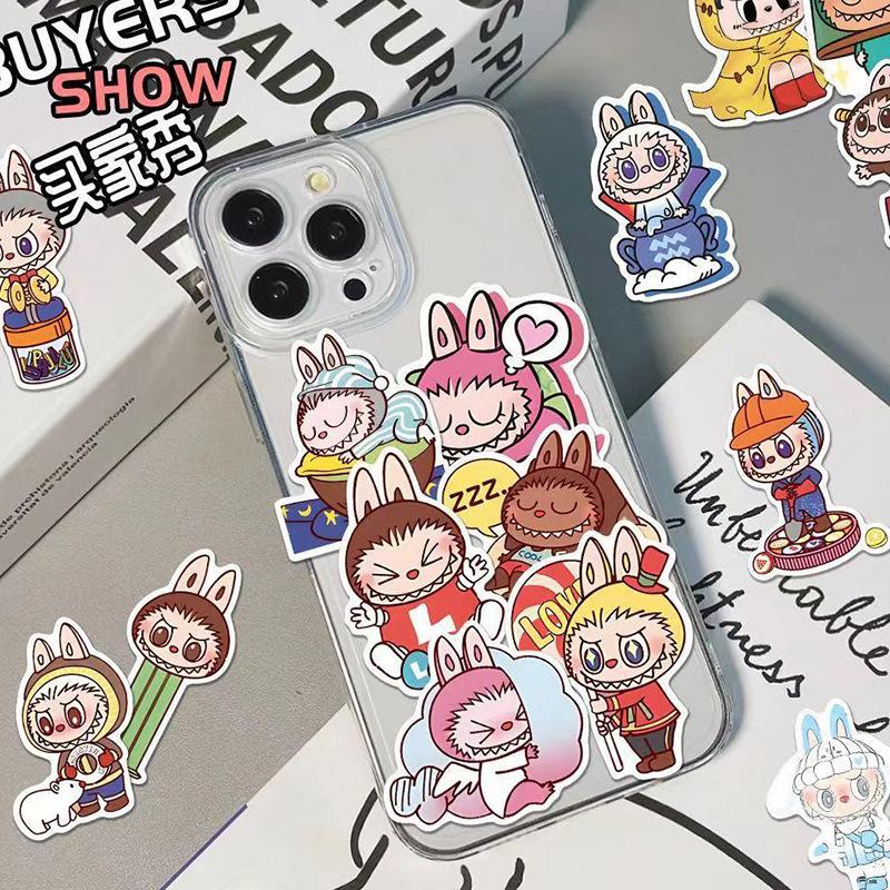 105pcs rabub graffiti stickers cartoon cute labubu guka decorative mobile phone case notebook hand account sticker