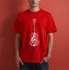 Guitar T-shirt Music Notes Themed Guitarist Studio Casual Top Gift Unisex Tee