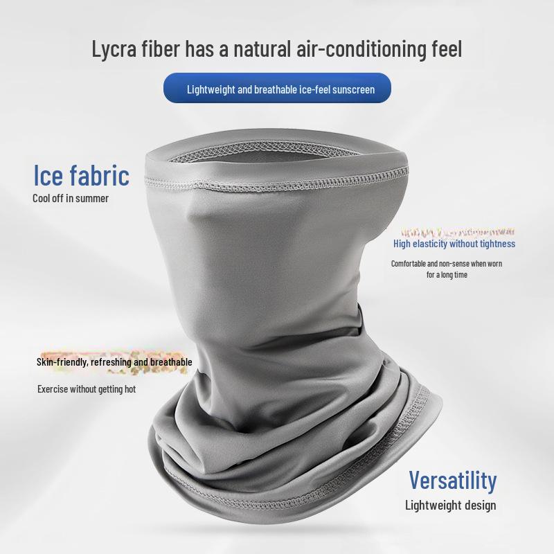 Cycling Ice Silk Sunscreen Mask: Breathable, Quick-Dry, Multi-Functional Neck Scarf for Outdoor Activities