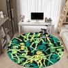 1pc SkeleFun HalloweenParty Office Round Area Rug, Indoor Mat Suitable ForOffice, Under Office Chairs Bedroom Living Room Home Decor, Room Decot139