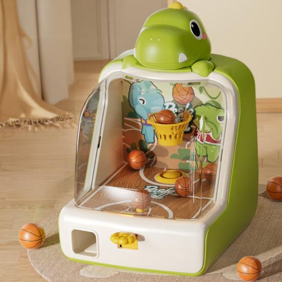 Animal Tabletop Basketball Shoot Game Mini Basketball Shoot Arcade Machine with Score Display Rabbit