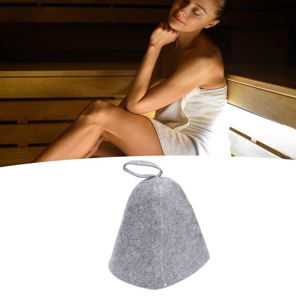 2pcs Men Sauna Hat Thick Absorbent Heat Insulating Breathable Sauna Steam Bath Accessories