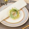 Non-slip Napkin Holder 6Pcs Rings, Elastic Design for Light And Thick Wedding Banquet Napkins, Imitation Holly Leaf Accessory Weddings Parties