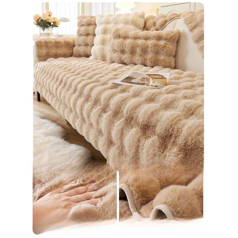 

Плюшевая подушка для дивана, зимняя подушка, утолщенный кожаный чехол для дивана, специальная подушка для сиденья, осенне-зимний чехол, полотенце 70*120cm