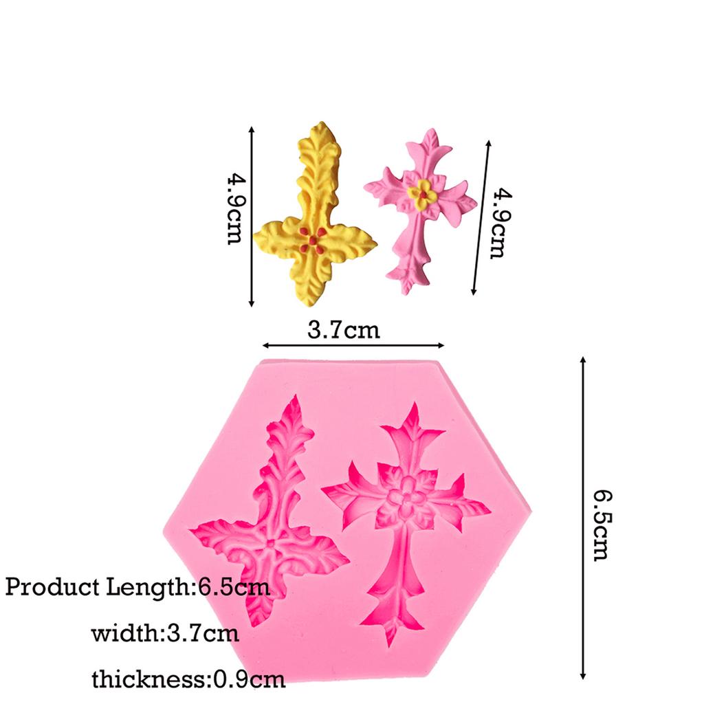 Silicone Cross Mold Fondant For DIY Baking Pastry Art Candy Clay Cake Decorating Chocolate Tool