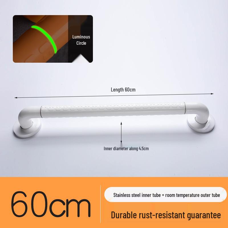 Stainless Steel Non-Slip Grab Bar for Barrier-Free Bathrooms, Ideal for Elderly and Disabled.
