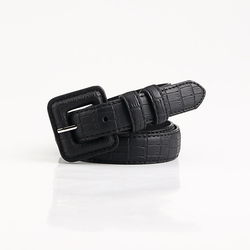 New Sweet and Light Luxury Japanese and Korean Women's Belts Fashion Decorative Belts for Women Stone Pattern Buckle Belts for Women