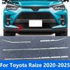 Front Bumper Grille Racing Grill Strip Cover Molding Trim Sticker For Toyota Raize -2024 2025 Chrome Accessories Car Styling