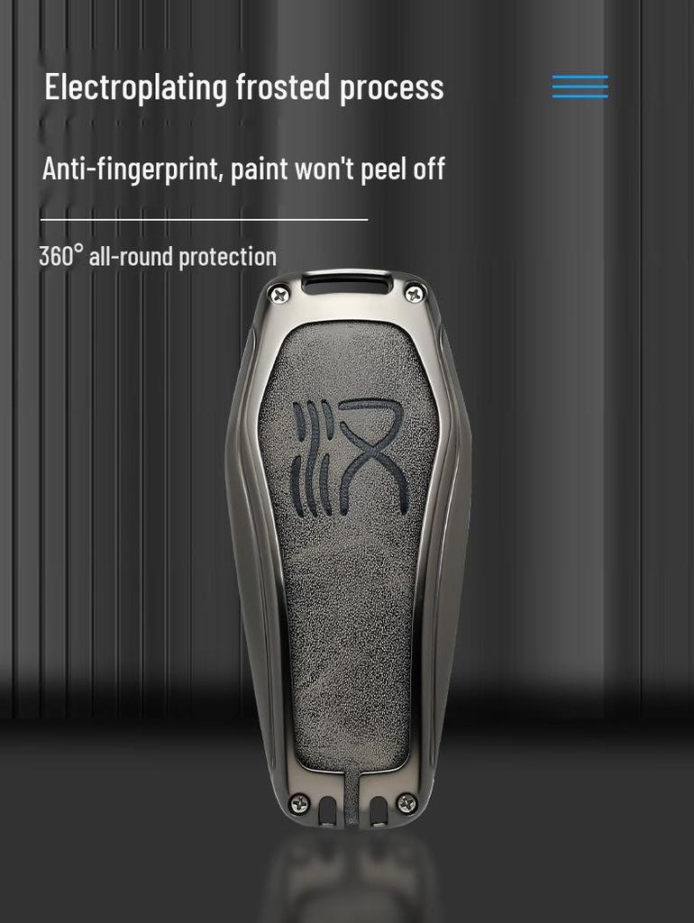 BYD Han Key Case for DMI 2022 Model - Men's EV Qianshan Cui Genesis Edition Key Shell with Buckle