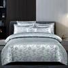 New 3pcs Duvet Cover and Pillow Case Set No Filling European Light Luxury Jacquard Woven Polyanthous Type Family Bedroom Bedding