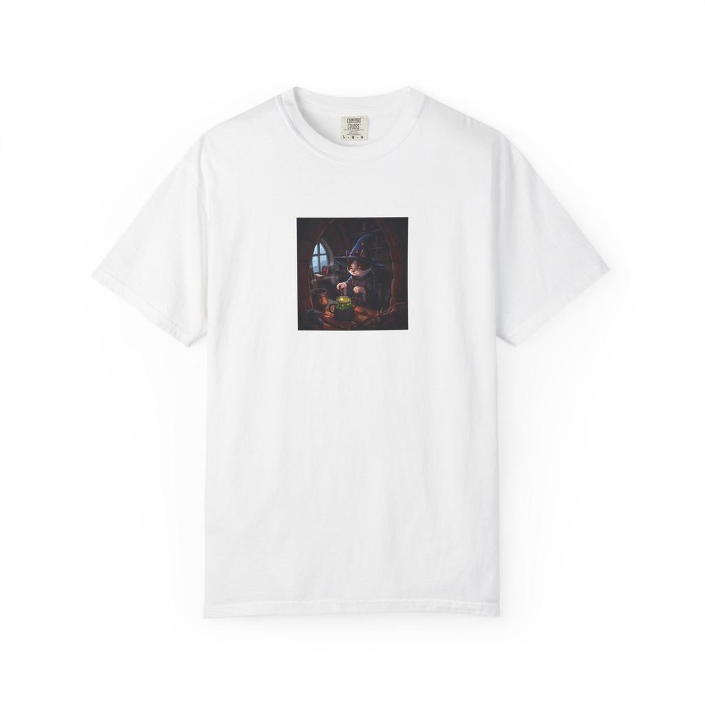 Wizard Kitty Cat fantasy T-shirt | magical cat illustration