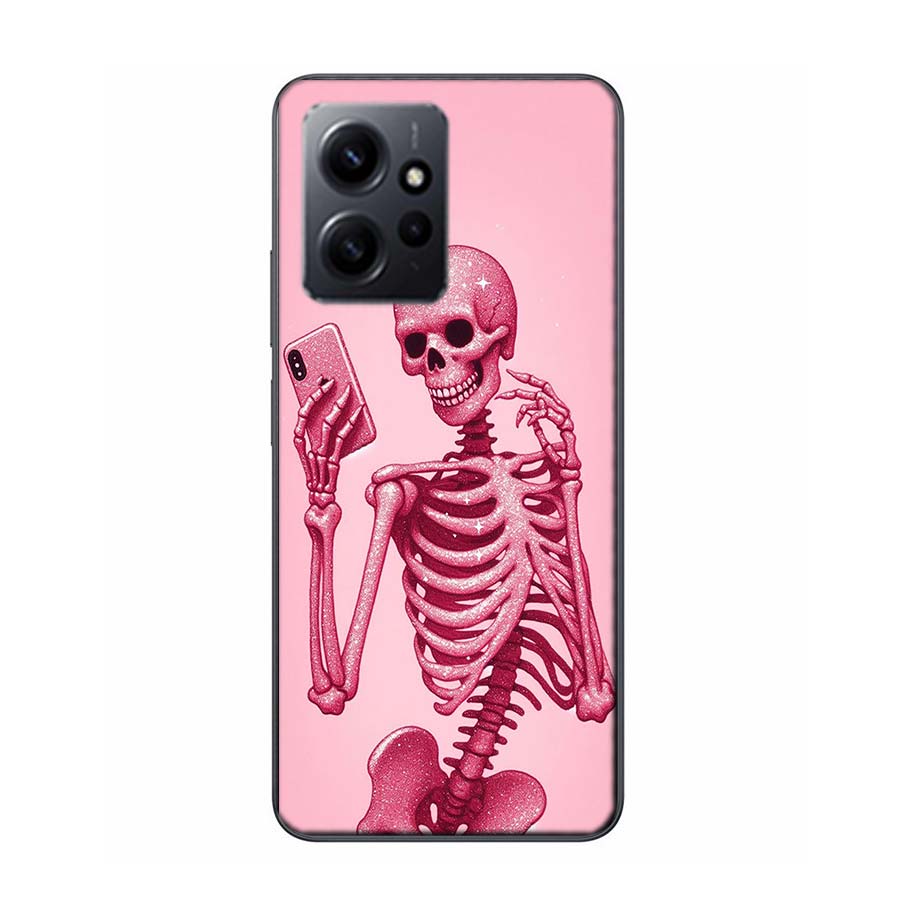 

A Funny Skeleton Skull Phone Case For Redmi Note 14 15 Pro 5G 13 12 Pro Plus 11 11T 11E 11S 10 Pro 10S 9 9S Cover Cell Clear TPU Redmi Note 10(10S)4G