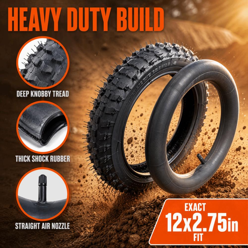 Rubber Tire Set Durable Tire Inner Tube for MX350 / MX400 Mini Dirt Bike Scooter Refit