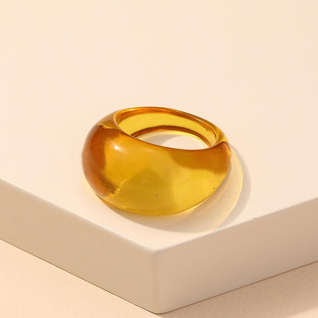 Neue Koreanische Bunte Acrylringe Vintage Runde Ringe Für Damen Großer Kpop Fingerring Für Mädchen Punk Harzring Modeschmuck