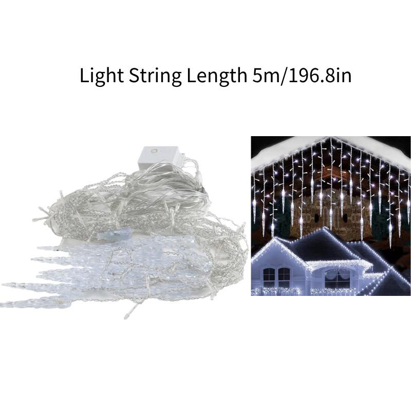 Led Christmas Icicle Lights Window Falling Rain Outdoor Garden Party Home Decor