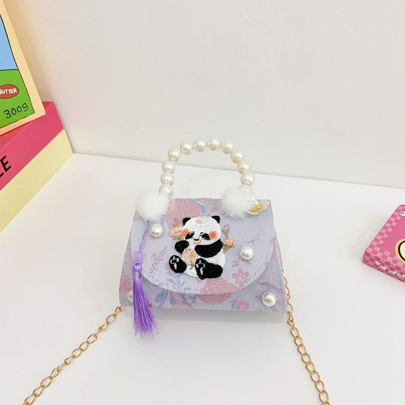 Kids Stylish Genderneutral Shoulder Bag With Cute Panda And Beautiful Chain Details