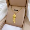 Empty Wings Personalized Minimalist Wind Furnace Real Gold Necklace Female Collarbone Chain With