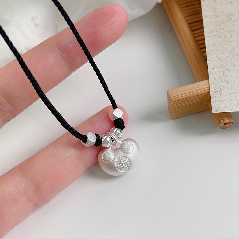 Elegante Dicke Glückskette im chinesischen Stil, neues chinesisches Stil-Seilweben, personalisierte Mode, einfache Kragenkette