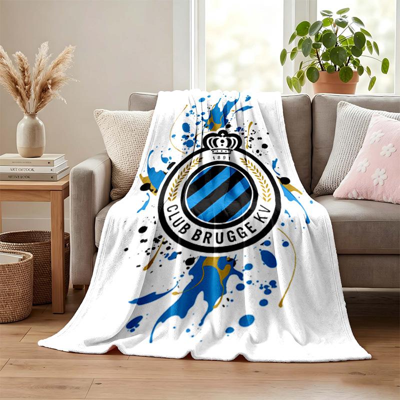 Club Brugge KV blanket Flannel Blanket Soft Cozy Plush Throw for Sofa Bed Lightweight Home Decoration