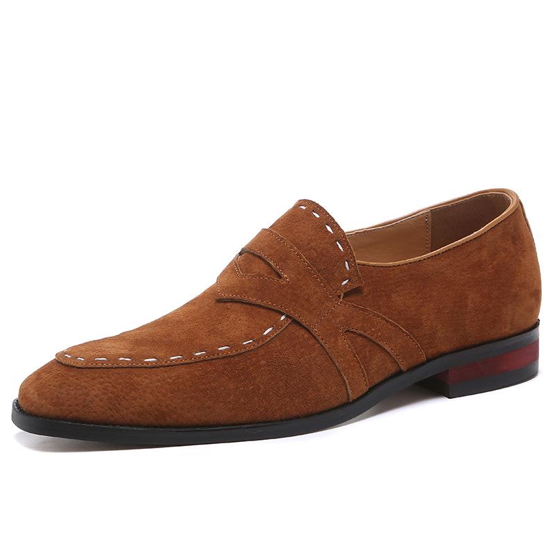 NEW Men Suede Loafers Comfortable Flat Casual Shoes Men Breathable Slip-On Soft Leather Driving Shoes Moccasins