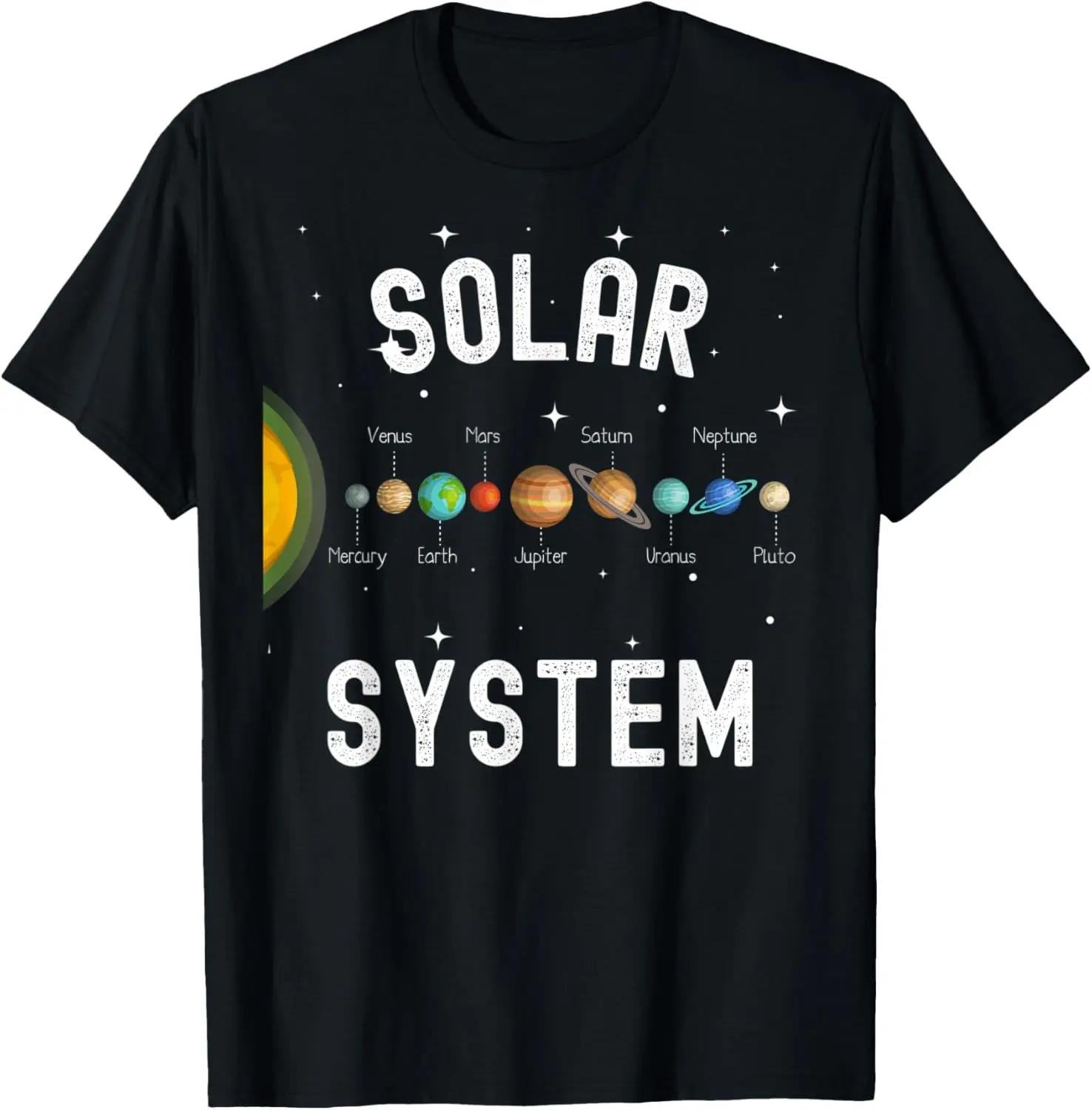 

Fun Astronomy Solar System Science Education Tshirt Shortsleeved Top for Women with Space Enthusiast Design Graphic T Shirts 3XL