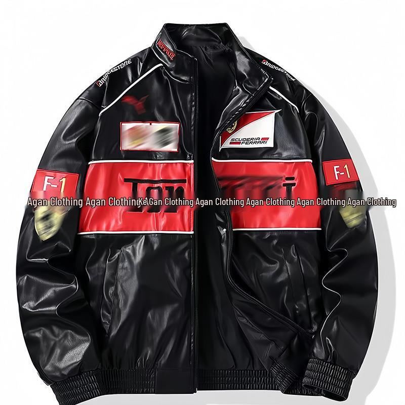 Vintage F1 Rennsport Windbreaker Motorradjacke für Herren & Damen - Gestickter Lässiger Frühjahrsanzug