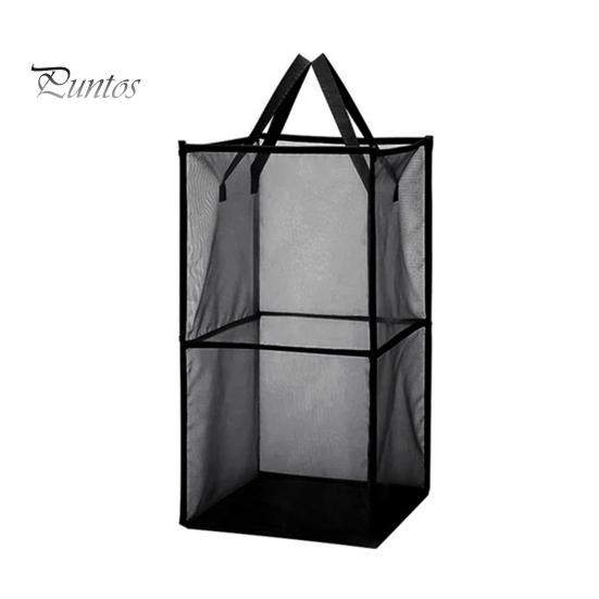 Storage Box Laundry Basket Easy to Carry Foldable Fine Mesh Organizer Portable Bathroom Folding Dirty Clothes Hamper Daily Use