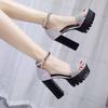 Fashion Thick Sole Versatile High Heels Shoes Women Korean Fish Mouth Shoes Sexy Nightclub Catwalk Shoes Platform Sandalias De Mujer