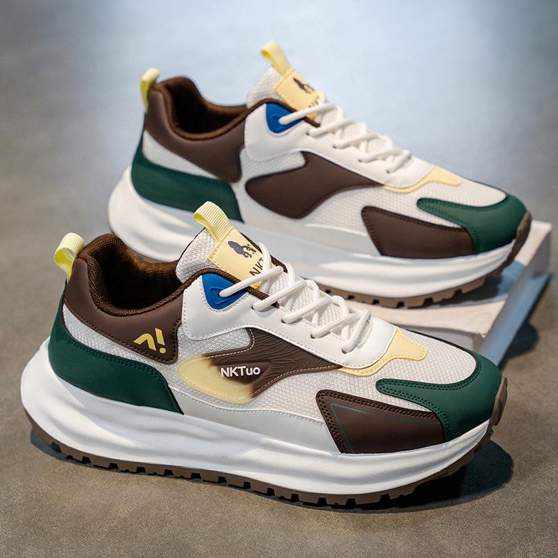 Men's shoes 2025 summer trend new mesh breathable casual sports Forrest Gump shoes teen platform dad trendy shoes