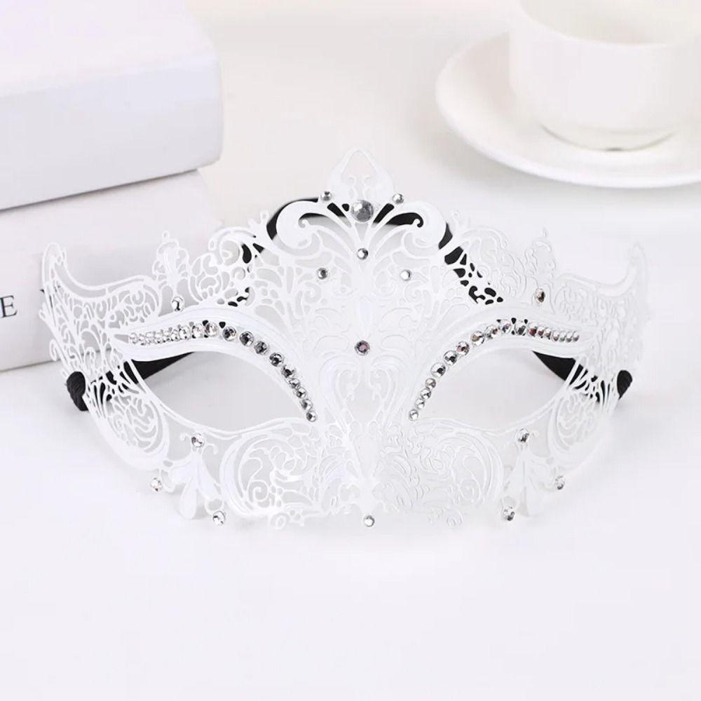 Creative Retro Half Face Mask Rhinestone Metal Eye Mask Halloween Party Mask  Masquerade Jewelry