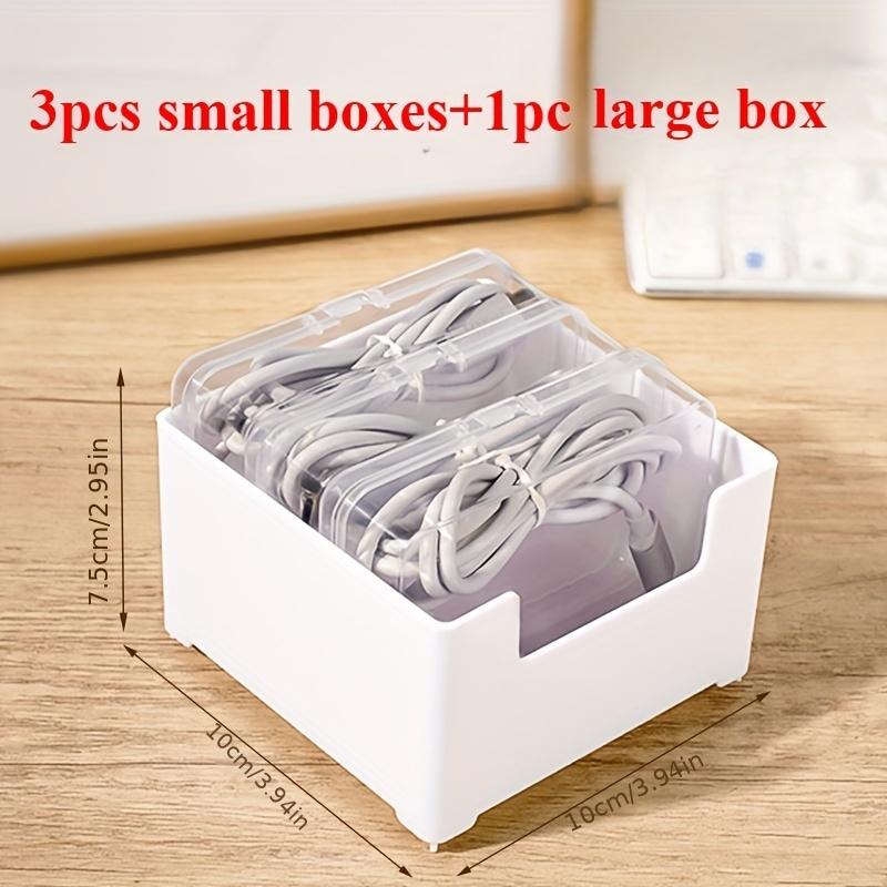 

Cable Organizer Boxes -Desktop Cable Management,Charging Cable and Accessories Organizer, Desk&Drawer Organizer for Home Storage XXXS