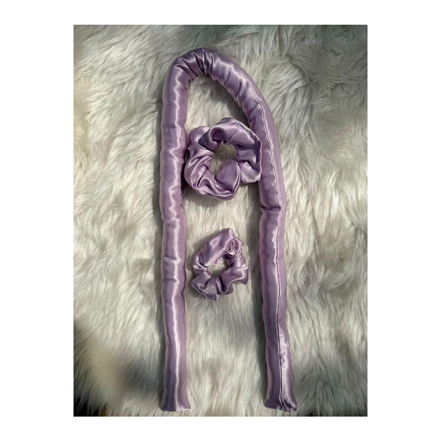 

Women s Lilac Color Heatless Hair Styling Hair Sausage Satin Buckle Set