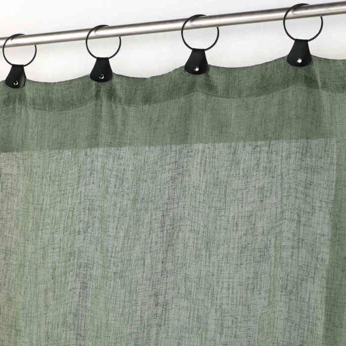 Panneau a anneaux voile tisse 140 x 240 cm Linke kaki