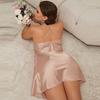 Short Skirt Pajamas Women's Ice Silk Silk Suspender Skirt Thin Sexy Backless Summer Nightdress