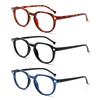 TUREZING 3 Pack Flexible Spring Hinge Women Men Presbyopic Glasses Circular Presbyopia Eyeglasses Super Light Long Distance Vision Eyeglasses