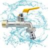 Garden Home Faucet Adapter Metal Tap 1/2'' IBC Water Tank Connector 2-Way 1-Way Irrigation Joint Replacement Fitting Ball Valve