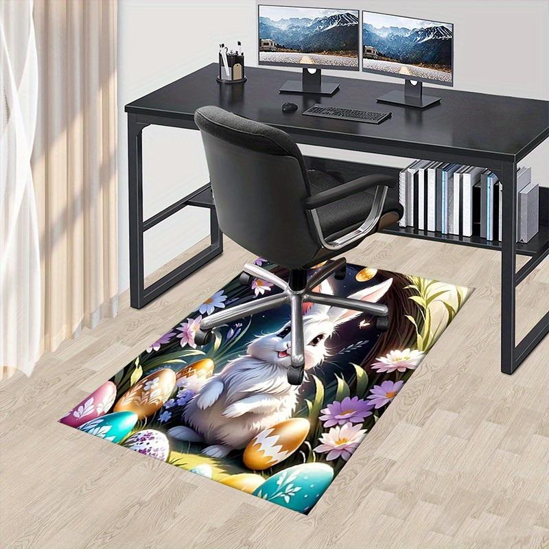 Office Carpet Easter Bunny & Eggs Design Sofa Rug, Chair Mat Protection
