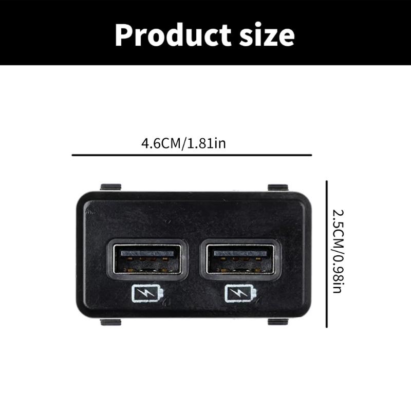 Plastic USB Auxiliary Socket Featuring Intelligent Charging Easy Install USB Port Adapter for  Autmotives