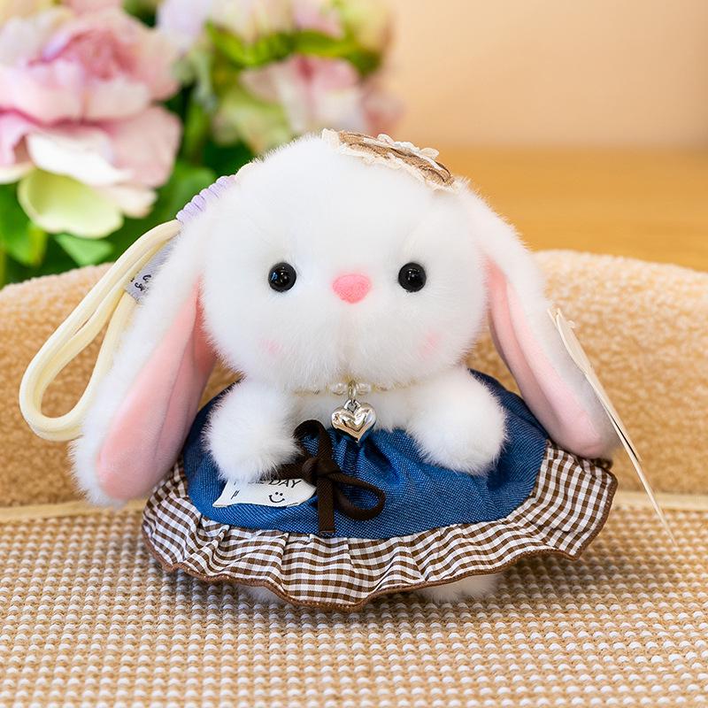 Adorable Skirted Rabbit & Bear Plush Toy Set: Baozi, Shark, Mood Octopus - Perfect for Kids or Wedding Gifts