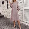 Spring Autumn Women's Party Dress Fashion A-Line Casual Loose Leopard Print Elegant Dresses Long Sleeve Maxi Bodycon Dress Women