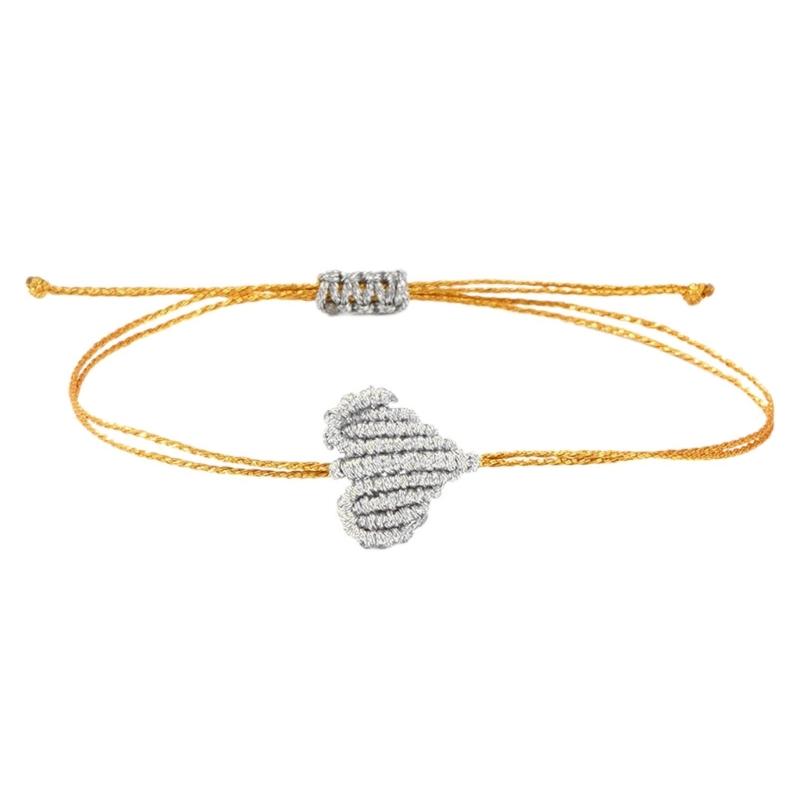 Romance Hemps Cord Bracelets Bohemian Braided Heart Pattern Unisex Love Tokens Handcrafted Couple Jewelry Accessory