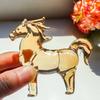 Yousheng Fake Crystal Horse Figurine Hand-carved Miniature Pony Statue Healing Stone Animal Collectible Sculpture Fengshui Decoration Ornament