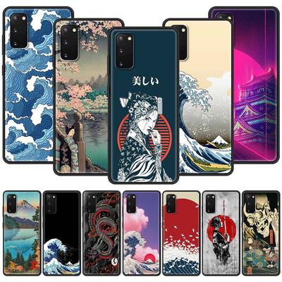 Soft Phone Case For Samsung Galaxy Note 20 Ultra 10 Lite S10 Plus S20 FE 5G 9 8 Back Cover S21 Funda Japanese Style Art Japan