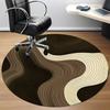 1pc Wave Form Office Round Area Rug, Indoor Mat Suitable For Office, Under Office Chairs Bedroom Living Room Home Decor, Room Deco