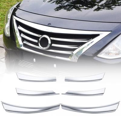 6 sztuk samochodu Front Mesh Grille Head Osłona zderzaka dla Nissan Sunny Versa 14-17