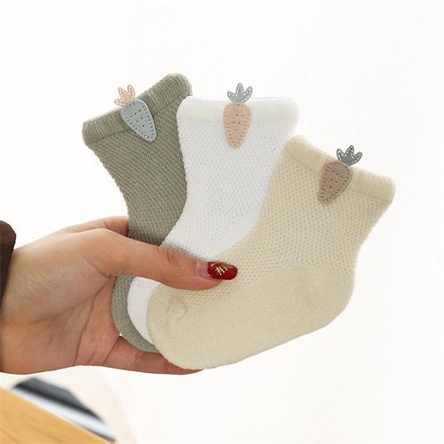 

3Pairs Newborn Baby Girl Boy Socks Summer Mesh Thin Infant Socks for Girls Boys Solid Cotton Casual Toddler Kids Sock 0-5Years 0-6Month(XS)