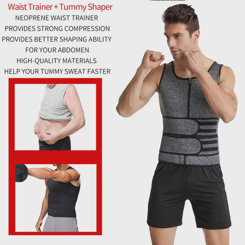 Schlankheitsweste für Herren: Zweireihiger Body Shaper & Sportkorsett zum Verstecken des Bierbauchs