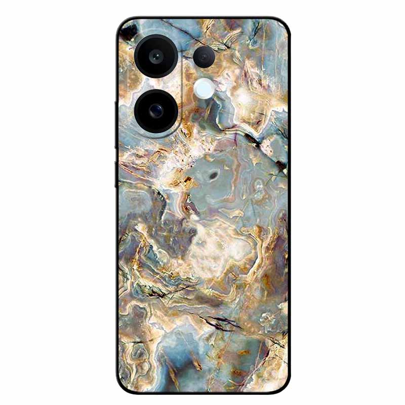 For Vivo S30 5G Cases V2464A Marble Painted Silicone Back Cover Cases For V2464A Soft Black Funda VIVO S30 TPU Cases Vivo S30 5G